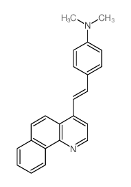 4-[(E)-2-benzo[h]quinolin-4-ylethenyl]-N,N-dimethylaniline结构式