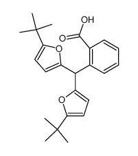 2-(bis(5-(tert-butyl)furan-2-yl)methyl)benzoic acid结构式