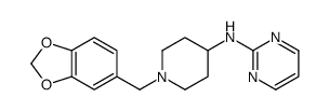 N-[1-(1,3-benzodioxol-5-ylmethyl)piperidin-4-yl]pyrimidin-2-amine结构式