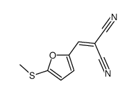 2-[(5-methylsulfanylfuran-2-yl)methylidene]propanedinitrile结构式