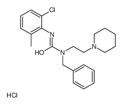 1-benzyl-3-(2-chloro-6-methylphenyl)-1-(2-piperidin-1-ylethyl)urea,hydrochloride Structure