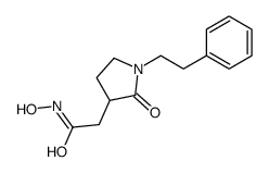 N-hydroxy-2-[2-oxo-1-(2-phenylethyl)pyrrolidin-3-yl]acetamide结构式