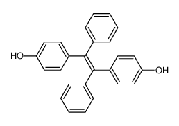 Phenol, 4-[(1E)-2-(4-hydroxyphenyl)-1,2-diphenylethenyl]-Phenol, 4,4'-(1,2-diphenyl-1,2-ethenediyl)bis-, (E)- (9CI)结构式