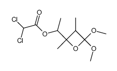 1-(4,4-dimethoxy-2,3-dimethyloxetan-2-yl)ethyl 2,2-dichloroacetate结构式