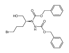 (S)-5-bromo-2-N,N'-dibenzyloxycarbonylhydrazino-1-pentanol结构式