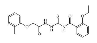 2-Ethoxy-N-[N'-(2-o-tolyloxy-acetyl)-hydrazinocarbothioyl]-benzamide Structure