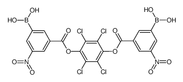 3-borono-5-nitrobenzoic acid 2,3,5,6-tetrachloro-1,4-phenylene ester结构式