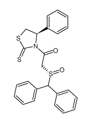 2-((S)-benzhydrylsulfinyl)-1-((R)-4-phenyl-2-thioxothiazolidin-3-yl)ethan-1-one结构式