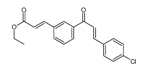 2-Propenoic acid, 3-(3-(3-(4-chlorophenyl)-1-oxo-2-propenyl)phenyl)-,ethyl ester, (E,E)- structure