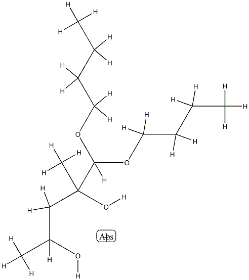 dibutoxy[2-methylpentane-2,4-diolato(2-)-O,O']titanium structure