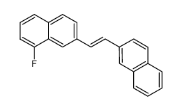 trans-1-(8-fluoro-2-naphthyl)-2-(2-naphthyl)ethylene结构式