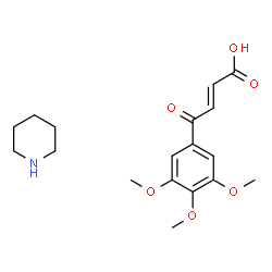 2-Butenoic acid, 4-oxo-4-(3,4,5-trimethoxyphenyl)-, (E)-, compd. with piperidine (1:1)结构式