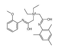 diethyl-[2-(2-methoxyanilino)-2-oxoethyl]-[2-oxo-2-(2,4,6-trimethylanilino)ethyl]azanium Structure