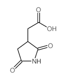 (2,5-Dioxopyrrolidin-3-yl)acetic acid Structure