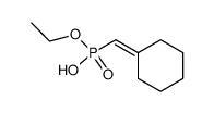ethyl hydrogen (cyclohexylidenemethyl)phosphonate结构式