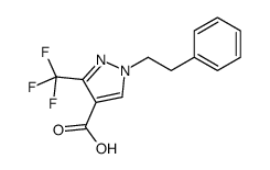 1-(2-phenylethyl)-3-(trifluoromethyl)pyrazole-4-carboxylic acid Structure