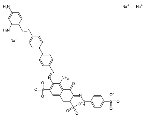 4-amino-3-[[4'-[(2,4-diaminophenyl)azo][1,1'-biphenyl]-4-yl]azo]-5-hydroxy-6-[(4-sulphophenyl)azo]naphthalene-2,7-disulphonic acid, sodium salt结构式