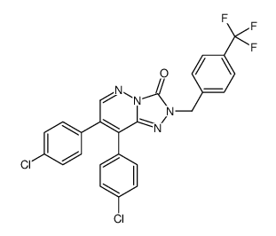 7,8-Bis(4-chlorophenyl)-2-[4-(trifluoromethyl)benzyl][1,2,4]triaz olo[4,3-b]pyridazin-3(2H)-one Structure