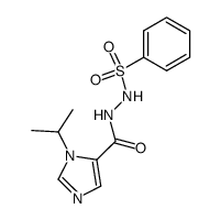 N-benzenesulfonyl-N'-(3-isopropyl-3H-imidazole-4-carbonyl)-hydrazine结构式