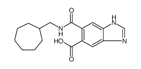 1H-Benzimidazole-6-carboxylic acid, 5-[[(cycloheptylmethyl)amino]carbonyl]结构式