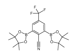 2,6-bis(4,4,5,5-tetramethyl-1,3,2-dioxaborolan-2-yl)-4-(trifluoromethyl)benzonitrile Structure