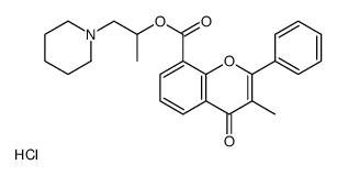 1-piperidin-1-ylpropan-2-yl 3-methyl-4-oxo-2-phenylchromene-8-carboxylate,hydrochloride结构式