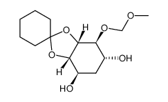 (3aR,4S,5R,7R,7aS)-4-(methoxymethoxy)hexahydrospiro[benzo[d][1,3]dioxole-2,1'-cyclohexane]-5,7-diol结构式