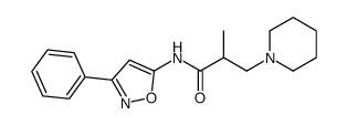 1-Piperidinepropanamide, alpha-methyl-N-(3-phenyl-5-isoxazolyl)- Structure