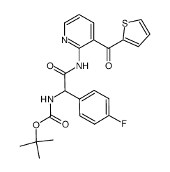 tert-butyl (1-(4-fluorophenyl)-2-oxo-2-{[3-(2-thienylcarbonyl)pyridin-2-yl]amino}ethyl)carbamate Structure