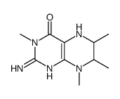 2-amino-3,6,7,8-tetramethyl-6,7-dihydro-5H-pteridin-4-one结构式