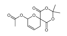 Acetic acid 9,9-dimethyl-7,11-dioxo-1,8,10-trioxa-spiro[5.5]undec-3-en-2-yl ester Structure