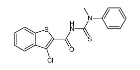 3-(3-Chloro-benzo[b]thiophene-2-carbonyl)-1-methyl-1-phenyl-thiourea结构式