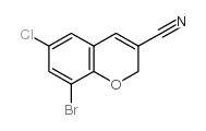 8-Bromo-6-chloro-2H-chromene-3-carbonitrile structure