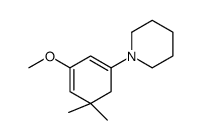 1-(3-methoxy-5,5-dimethylcyclohexa-1,3-dien-1-yl)piperidine结构式