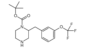 2-[[3-(三氟甲氧基)苯基]甲基]-1-哌嗪羧酸-1,1-二甲基乙酯结构式