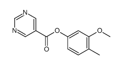 (3-methoxy-4-methylphenyl) pyrimidine-5-carboxylate Structure