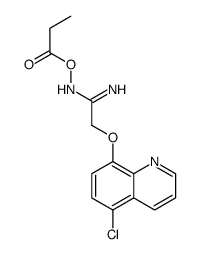 [[1-amino-2-(5-chloroquinolin-8-yl)oxyethylidene]amino] propanoate Structure