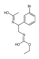 ethyl N-[2-acetamido-2-(3-bromophenyl)ethyl]carbamate结构式