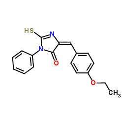 (5E)-5-(4-Ethoxybenzylidene)-3-phenyl-2-thioxo-4-imidazolidinone Structure