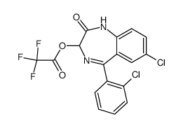 7-chloro-5-(2-chlorophenyl)-2-oxo-2,3-dihydro-1H-benzo[e][1,4]diazepin-3-yl 2,2,2-trifluoroacetate结构式