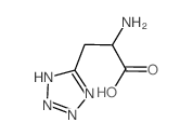 2-amino-3-(2H-tetrazol-5-yl)propanoic acid结构式