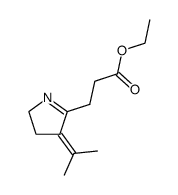 2-<2-(ethoxycarbonyl)ethyl>-3-isopropylidene-Δ1-pyrroline结构式