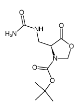 tert-butyl (S)-5-oxo-4-(ureidomethyl)oxazolidine-3-carboxylate Structure