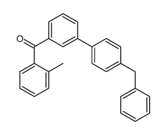 [3-(4-benzylphenyl)phenyl]-(2-methylphenyl)methanone结构式