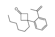 3-hexyl-3-(2-prop-1-en-2-ylphenyl)cyclobutan-1-one结构式