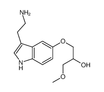 1-[[3-(2-aminoethyl)-1H-indol-5-yl]oxy]-3-methoxypropan-2-ol Structure