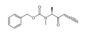 phenylmethyl [(1S)-3-diazo-1-methyl-2-oxopropyl]methylcarbamate Structure