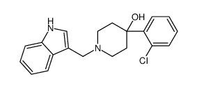 4-(2-chlorophenyl)-1-(1H-indol-3-ylmethyl)piperidin-4-ol结构式