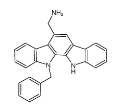 12-benzyl-5-(aminomethyl)-11,12-dihydroindolo[2,3-a]carbazole结构式