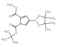 1-TERT-BUTYL 2-METHYL 4-(4,4,5,5-TETRAMETHYL-1,3,2-DIOXABOROLAN-2-YL)-1H-PYRROLE-1,2-DICARBOXYLATE structure
